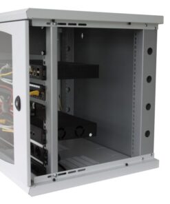 Armadio Rack 19'' a muro 16 unità sezione unica prof. 500mm Grigio