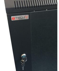 Armadio Rack Angolare 19'' a Muro 9U P.430 Porta a Vetro Nero