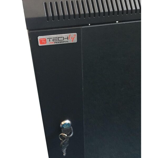 Armadio Rack Angolare 19'' a Muro 9U P.430 Porta a Vetro Nero