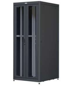 Armadio Server Rack 19'' 800x1000 27U Nero Doppia Porta Grigliata
