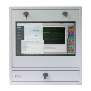 Armadio di sicurezza PC, monitor LCD e tastiera Grigio Ricondizionato