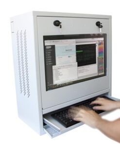 Armadio di sicurezza per PC, monitor LCD e tastiera Grigio