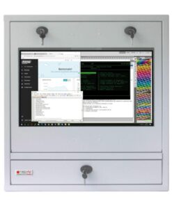 Armadio di sicurezza per PC, monitor touch LCD e tastiera Grigio