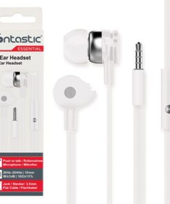 Auricolari Stereo In-Ear con Microfono e Telecomando Bianco