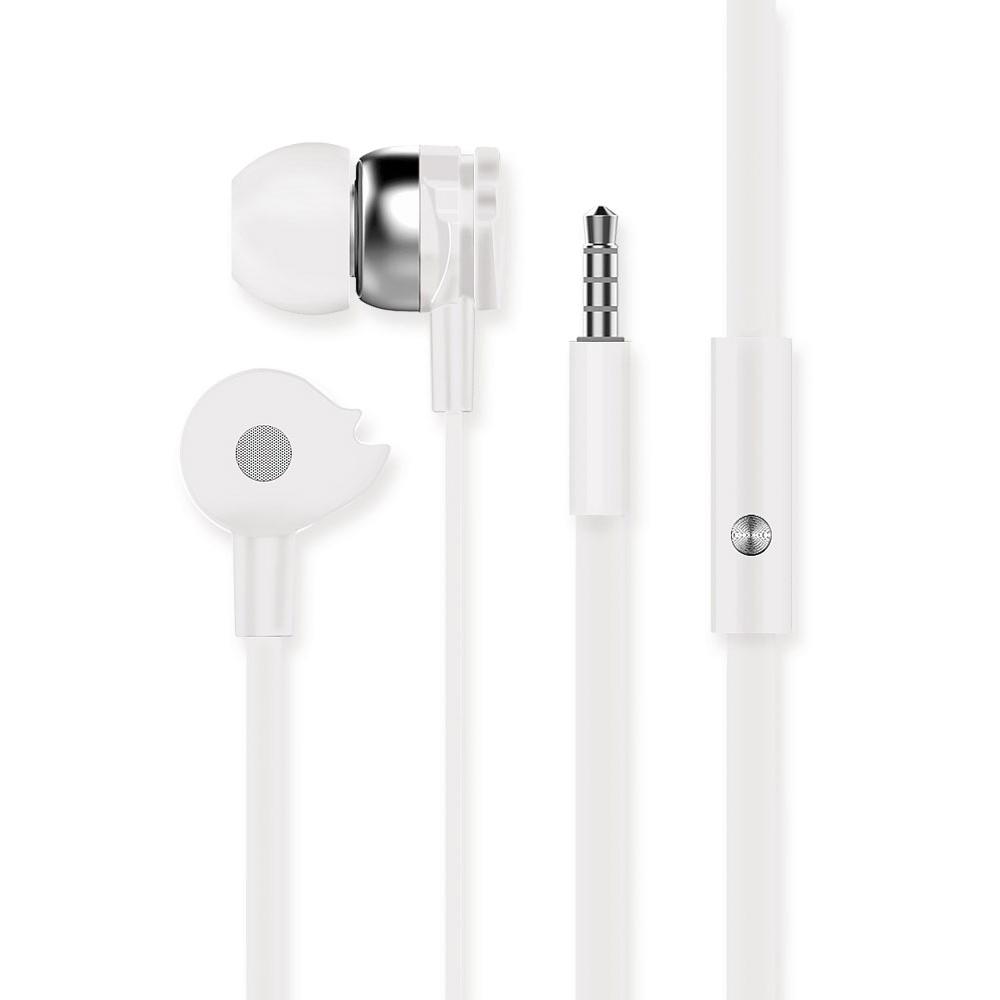 Auricolari Stereo In-Ear con Microfono e Telecomando Bianco