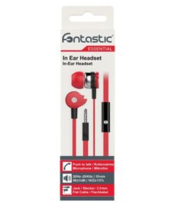 Auricolari Stereo In-Ear con Microfono e Telecomando Rosso