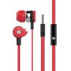 Auricolari Stereo In-Ear con Microfono e Telecomando Rosso