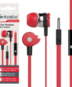 Auricolari Stereo In-Ear con Microfono e Telecomando Rosso