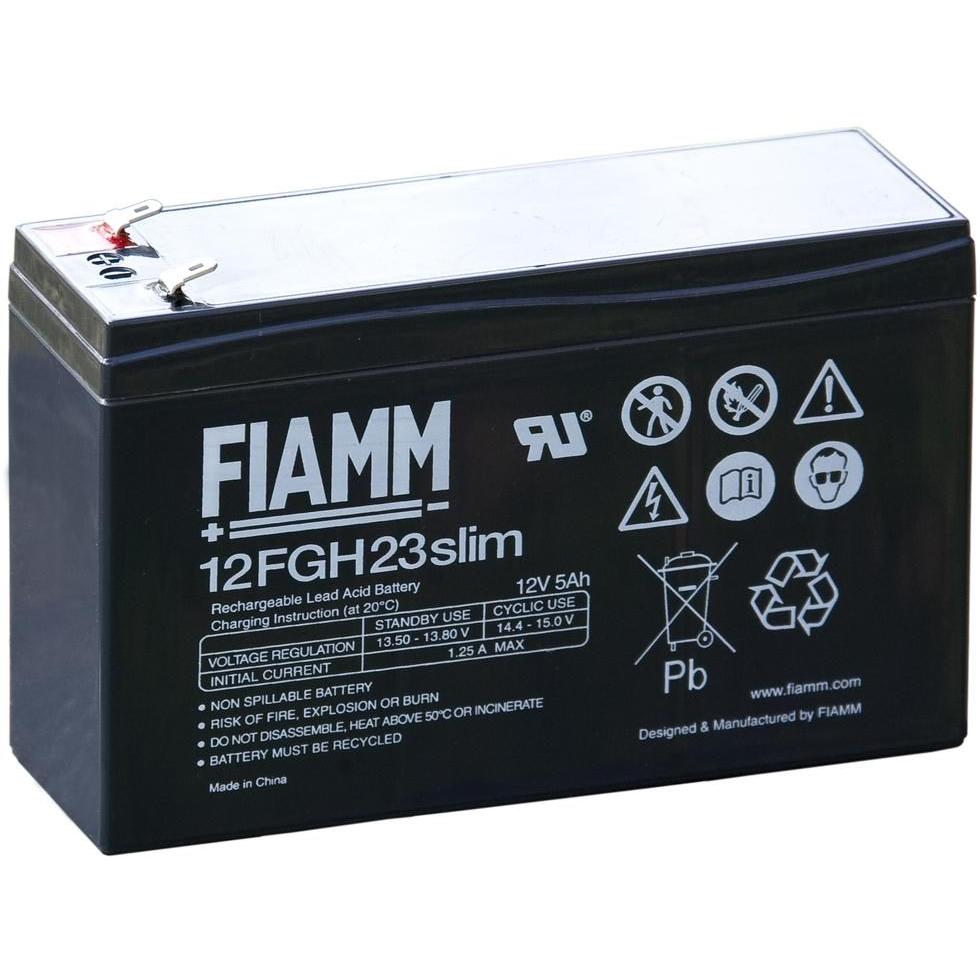 Batteria Piombo-Acido 12V 5,0Ah Slim (Faston 4,8mm)