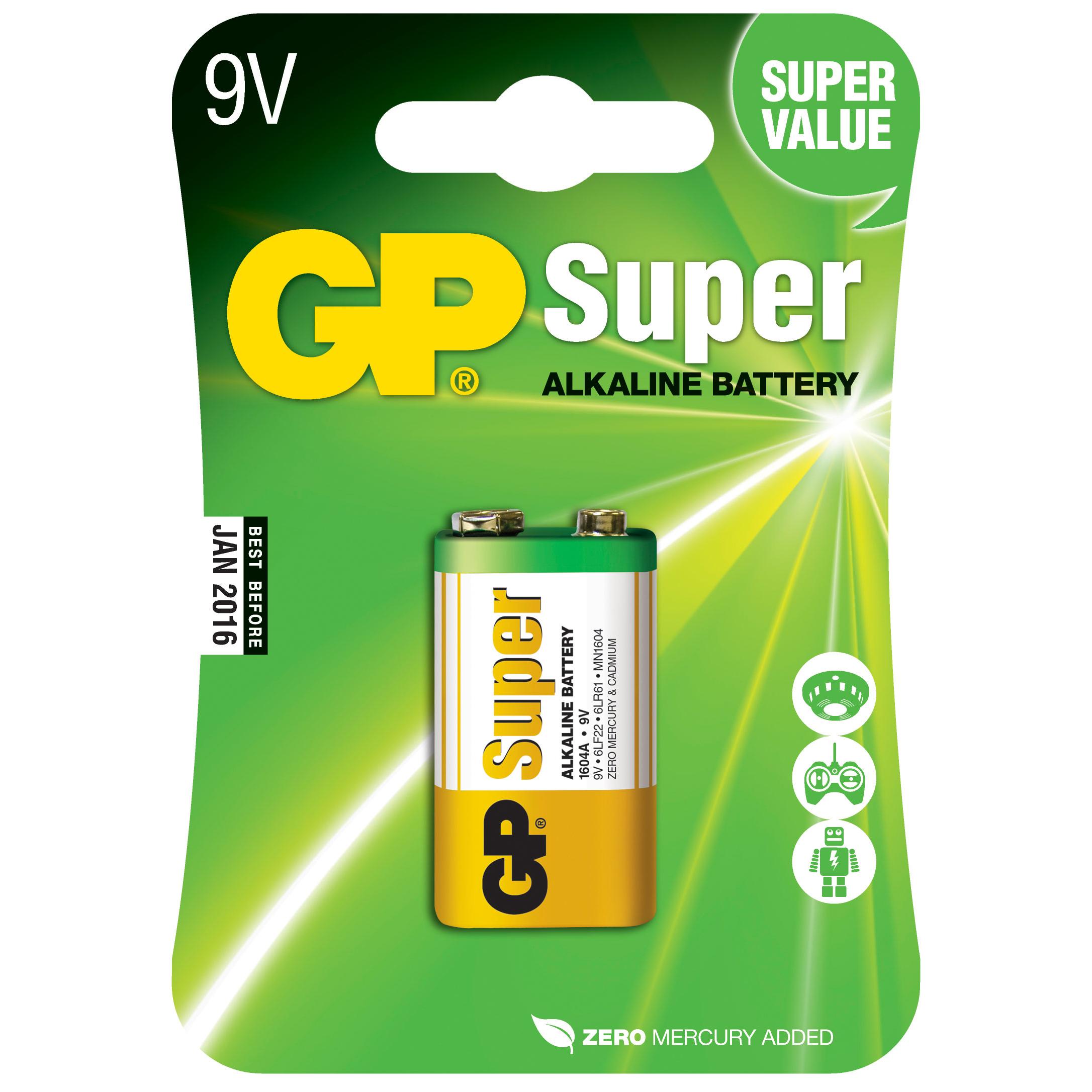 Blister 1 Batteria 9V GP Super