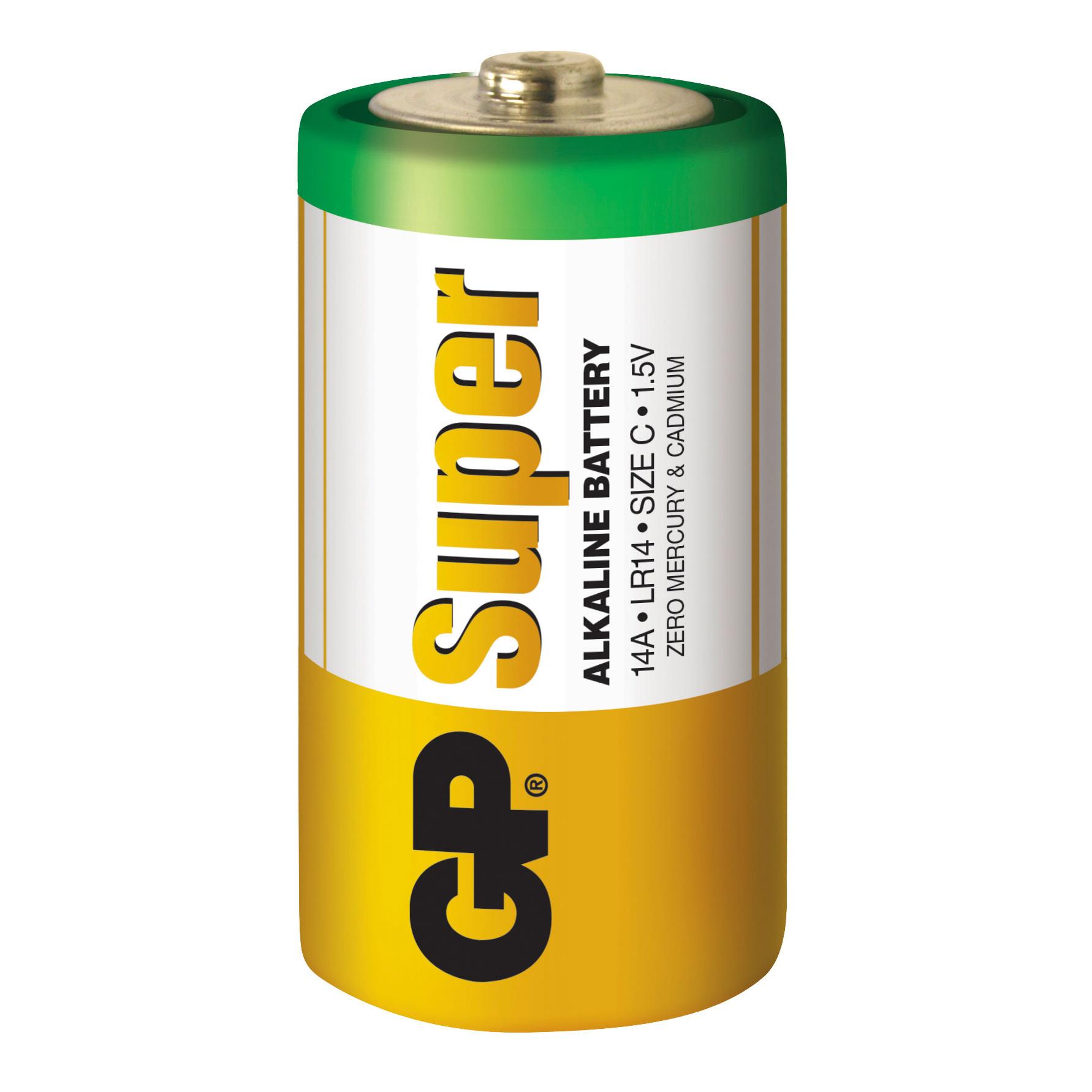 Blister 2 Batterie Mezza Torcia C GP Super