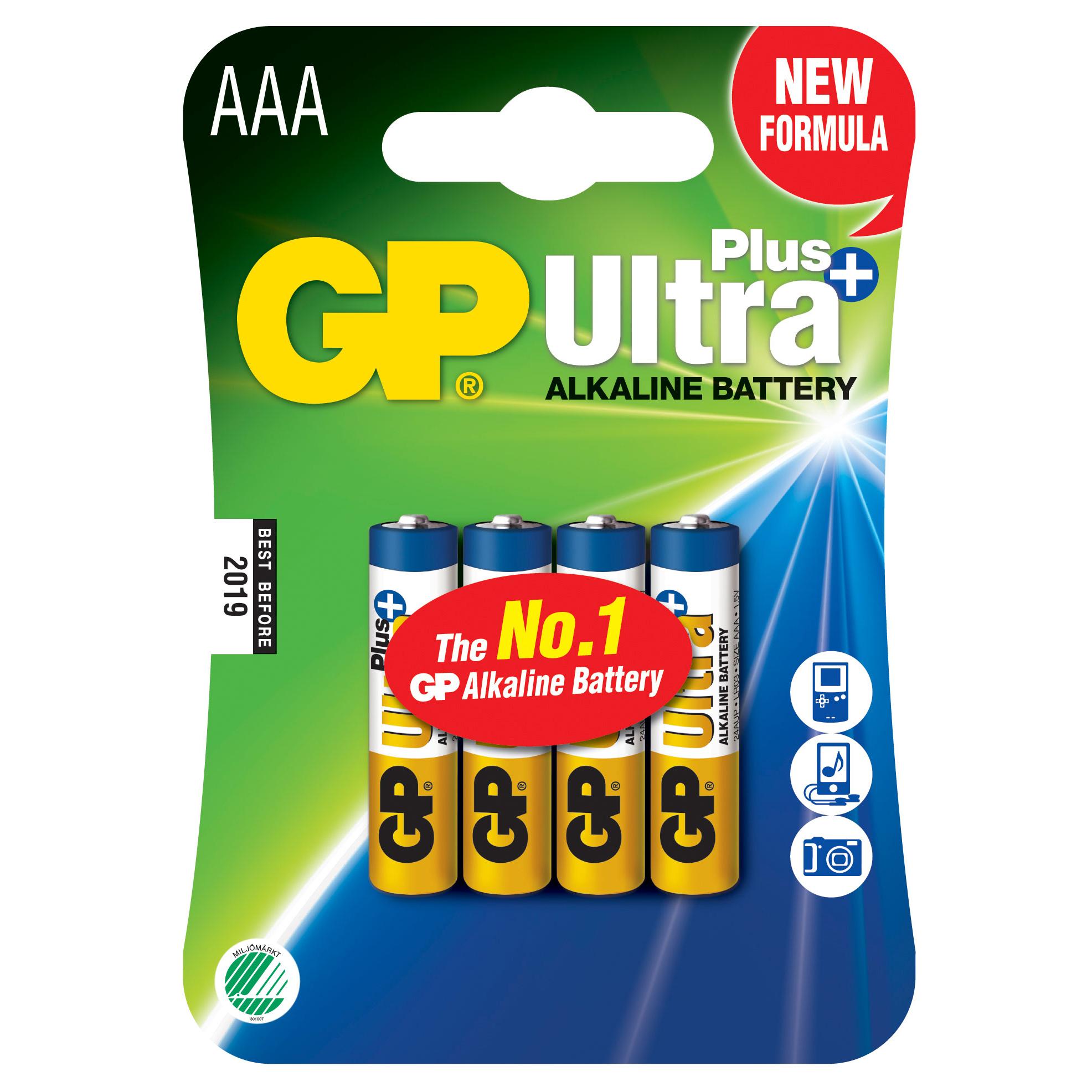 Blister 4 Batterie AAA Mini Stilo GP Ultra Plus
