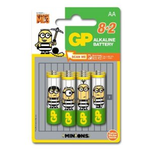 Blister 8+2 Batterie Alcaline AA Stilo GP Minions