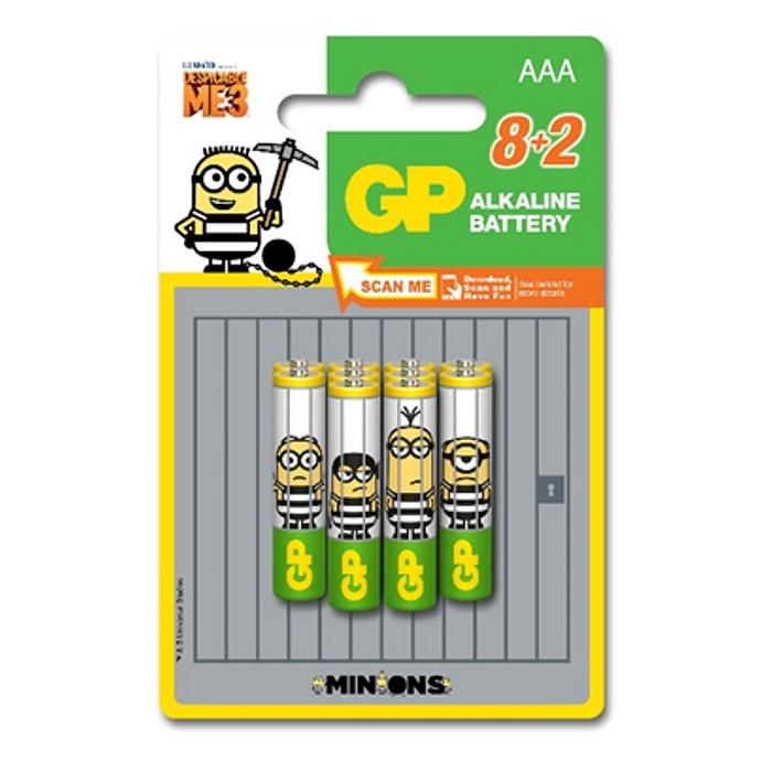 Blister 8+2 Batterie Alcaline AAA MiniStilo GP Minions