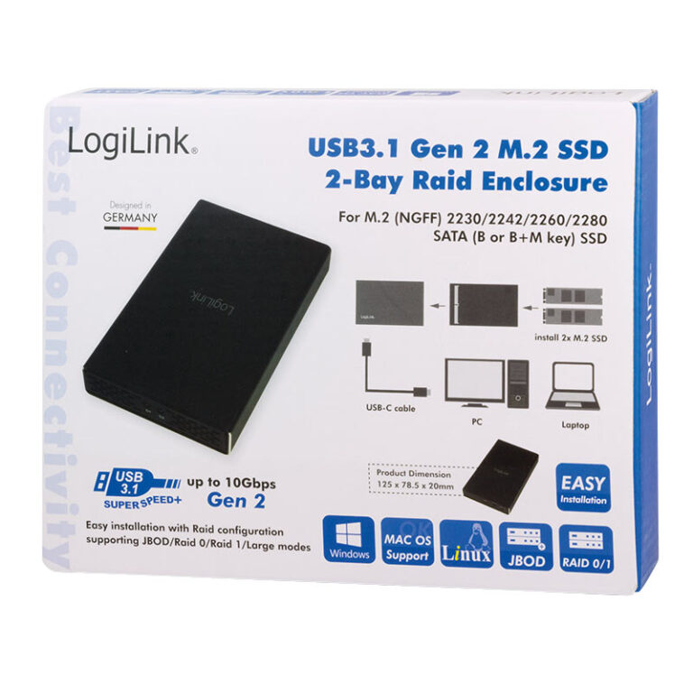 Box Esterno 2x SSD M.2 USB3.1 Gen 2
