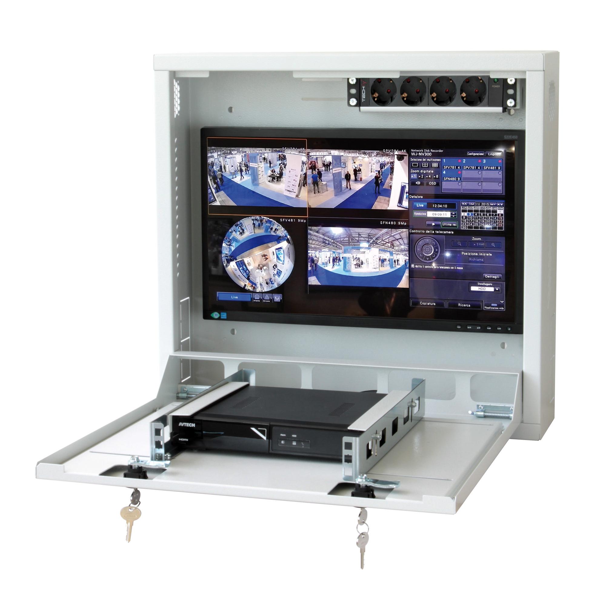 Box di sicurezza per DVR e sistemi di videosorveglianza Bianco RAL9016
