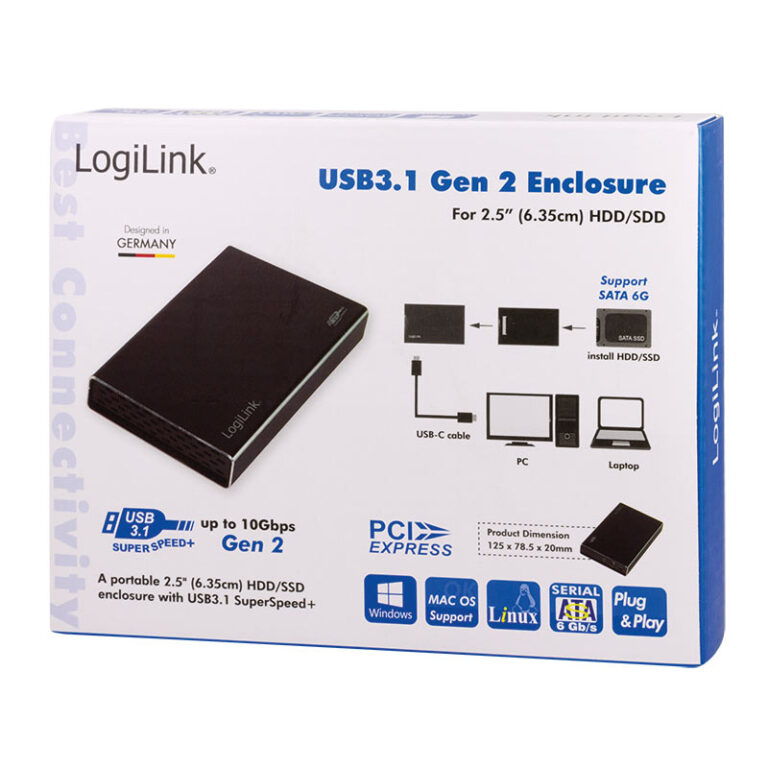 Box esterno HDD/SSD SATA 2.5'' USB 3.1 Gen.2