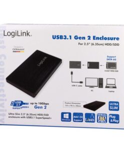 Box esterno Slim HDD/SSD SATA 2.5'' USB 3.1 Gen.2