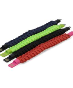 Bracciale Paracord con Micro USB Blu