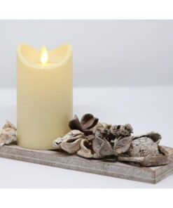 Candela a LED in Cera Bianca 10 x 15 cm