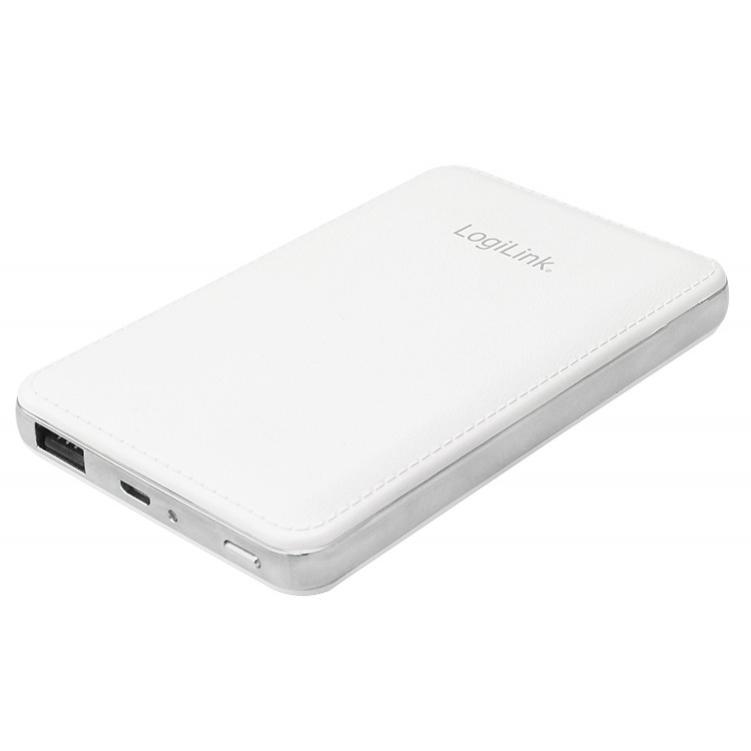 Carica Batterie Power Bank per Smartphone Tablet 8000mAh USB Bianco