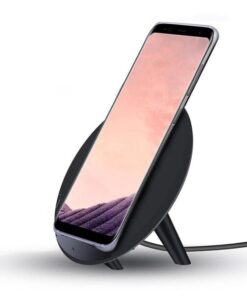 Caricabatterie Wireless Fast Qi Stand con Rivestimento UV 5W Nero