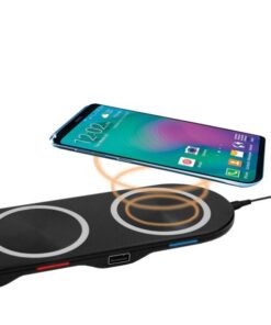 Caricabatterie Wireless Qi 3 posizioni e 2 porte USB