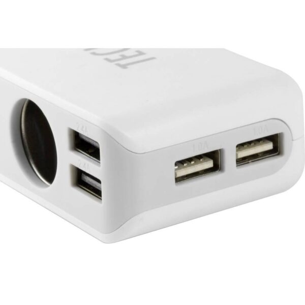 Caricabatterie da Auto 4x USB e 3 Prese Accendisigari, TE11