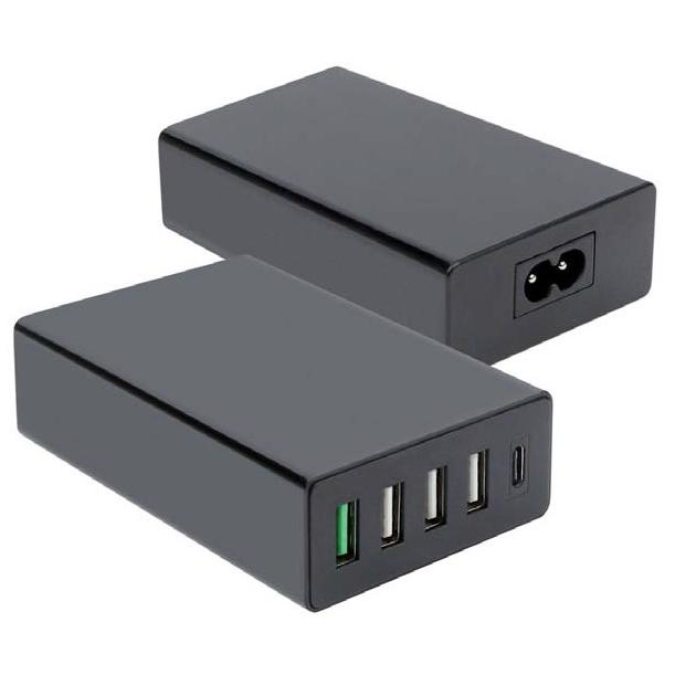 Caricatore Fast Charge USB-C 4xUSB tipo A