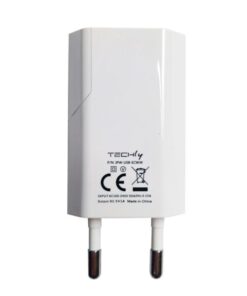 Caricatore USB 1A Compatto Spina Europea Bianco