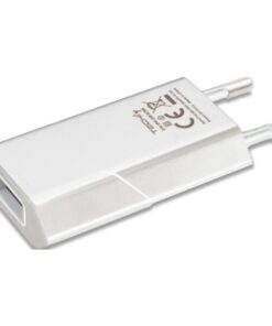 Caricatore USB 1A Compatto Spina Europea Bianco