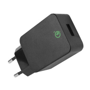 Caricatore USB 3A Quick Charge 3.0 Spina Europea 2pin Nero