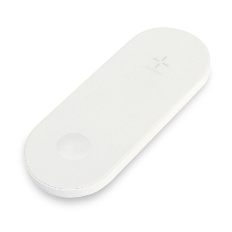 Caricatore Wireless Qi 2 Posizioni Bianco