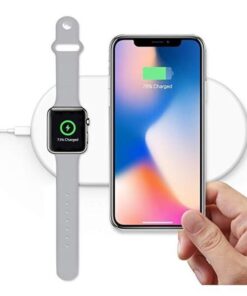 Caricatore Wireless Qi 2 Posizioni Nero