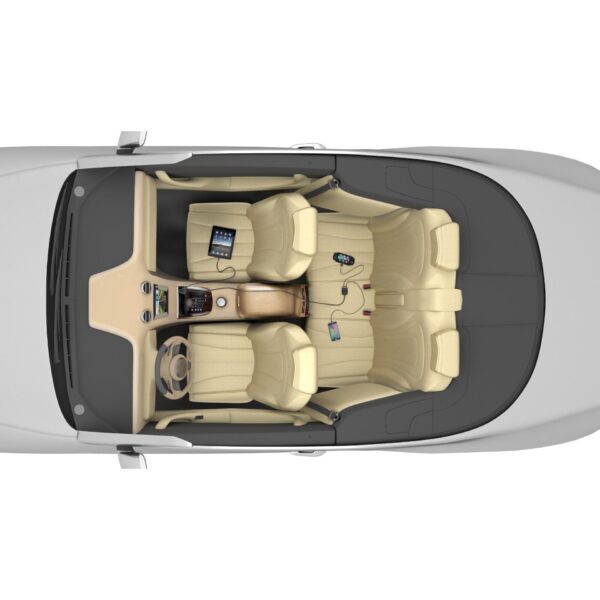 Caricatore da Auto 2 USB + 2 USB per Passeggeri Posteriori 24W