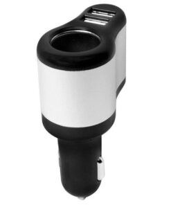 Caricatore da Auto a due Porte USB con Presa Accendisigari