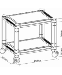 Carrello multifunzione 2 ripiani