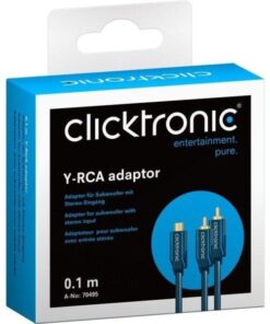 Cavo Adattatore RCA Femmina / 2x RCA Maschio 0.1m Alta Qualità Blu