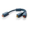 Cavo Adattatore RCA Femmina / 2x RCA Maschio 0.1m Alta Qualità Blu