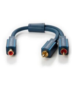 Cavo Adattatore RCA Femmina / 2x RCA Maschio 0.1m Alta Qualità Blu