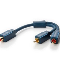 Cavo Adattatore RCA Femmina / 2x RCA Maschio 0.1m Alta Qualità Blu