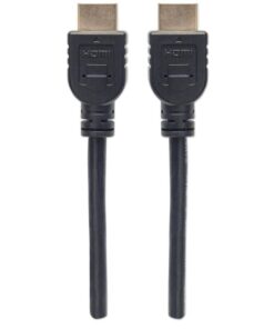 Cavo HDMI CL3 High Speed con Ethernet A/A M/M 1m Nero