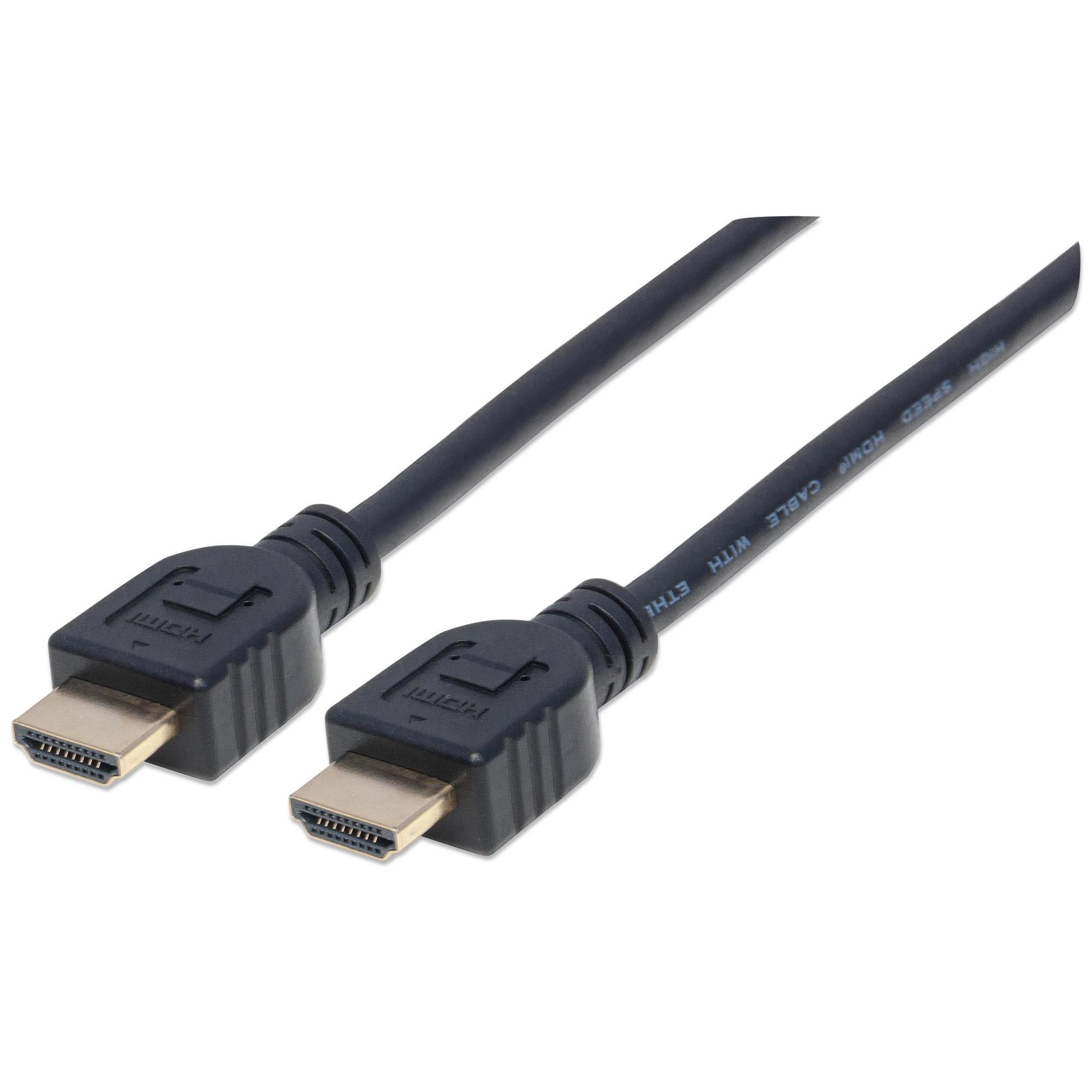 Cavo HDMI CL3 High Speed con Ethernet A/A M/M 2m Nero