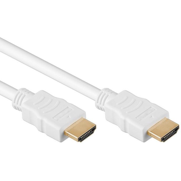 Cavo HDMI High Speed con Ethernet A/A M/M 0,5m Bianco