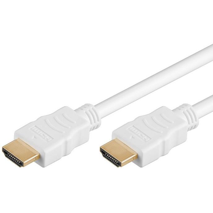 Cavo HDMI High Speed con Ethernet A/A M/M 0,5m Bianco