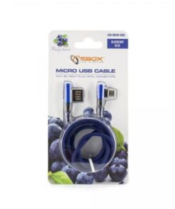 Cavo Micro USB Angolato 90° USB2.0/MicroUsb 1.5m Blu