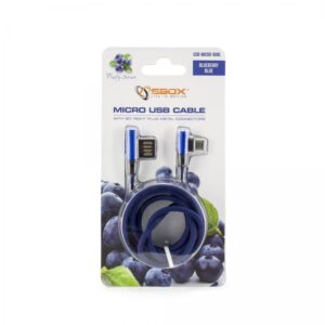 Cavo Micro USB Angolato 90° USB2.0/MicroUsb 1.5m Blu