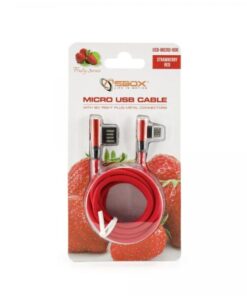 Cavo Micro USB Angolato 90° USB2.0/MicroUsb 1.5m Rosso