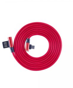 Cavo Micro USB Angolato 90° USB2.0/MicroUsb 1.5m Rosso