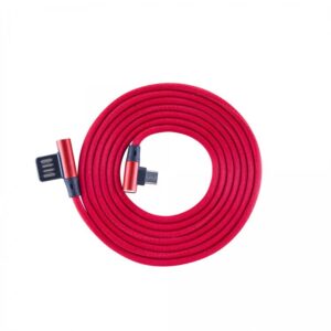 Cavo Micro USB Angolato 90° USB2.0/MicroUsb 1.5m Rosso